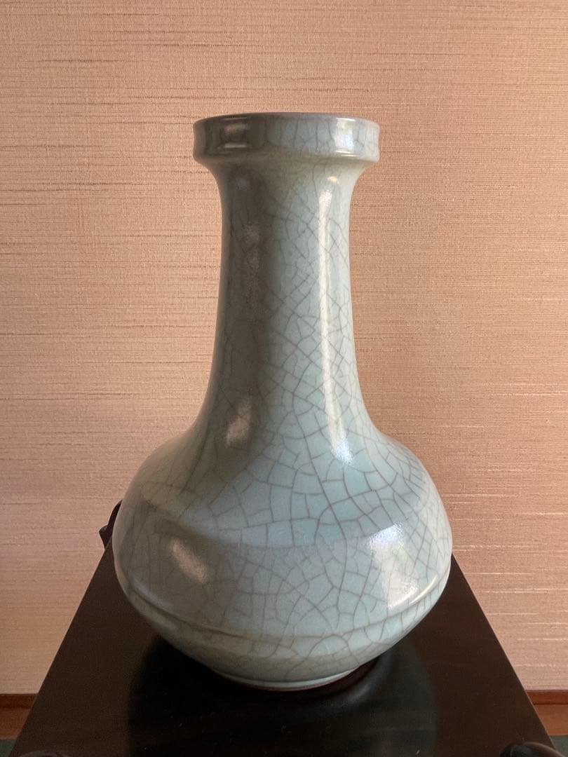 花瓶　粉青磁下蕪　青木清高作