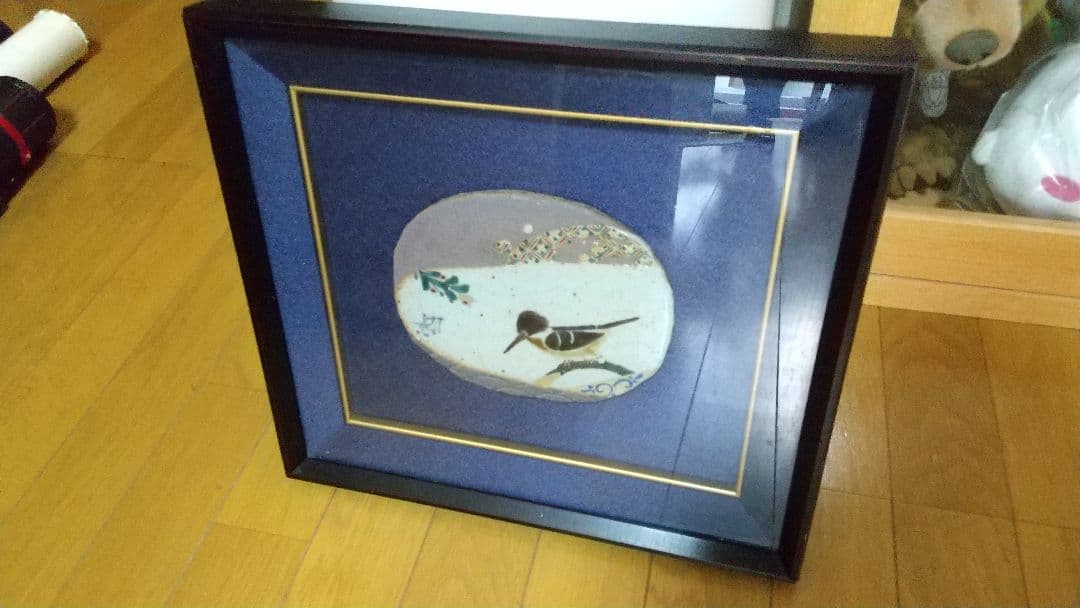 鳥絵陶器プレート