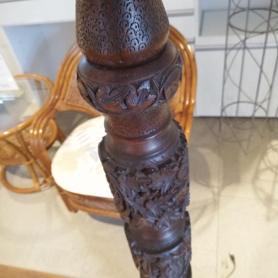 ◇特大　木彫　アンティーク　フロアスタンド　フロアライト