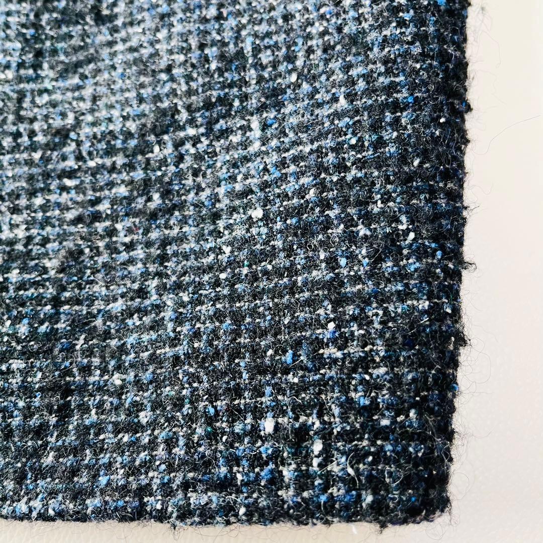 ユニヴァーサルティシュ アルパカ混 ノーカラー ツイード ジャケット 日本製