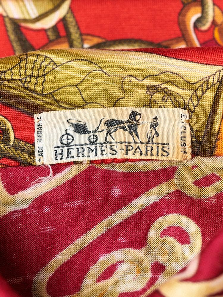 【SIZE:38】HERMES カシミヤシルク混 長袖シャツ