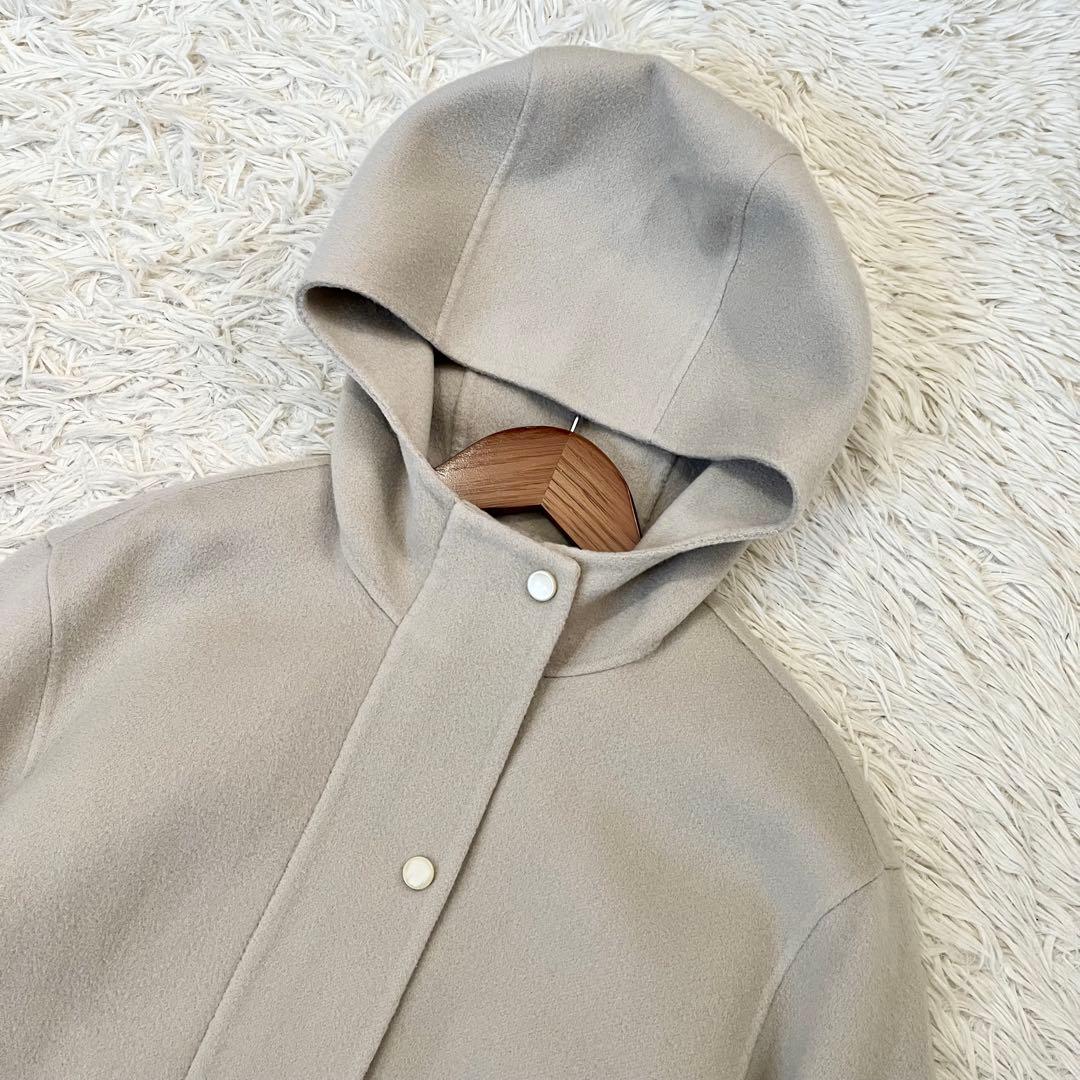 ✨美品✨セオリー　23AW ダブルフェイスウールコート　カシミヤ混　グレー