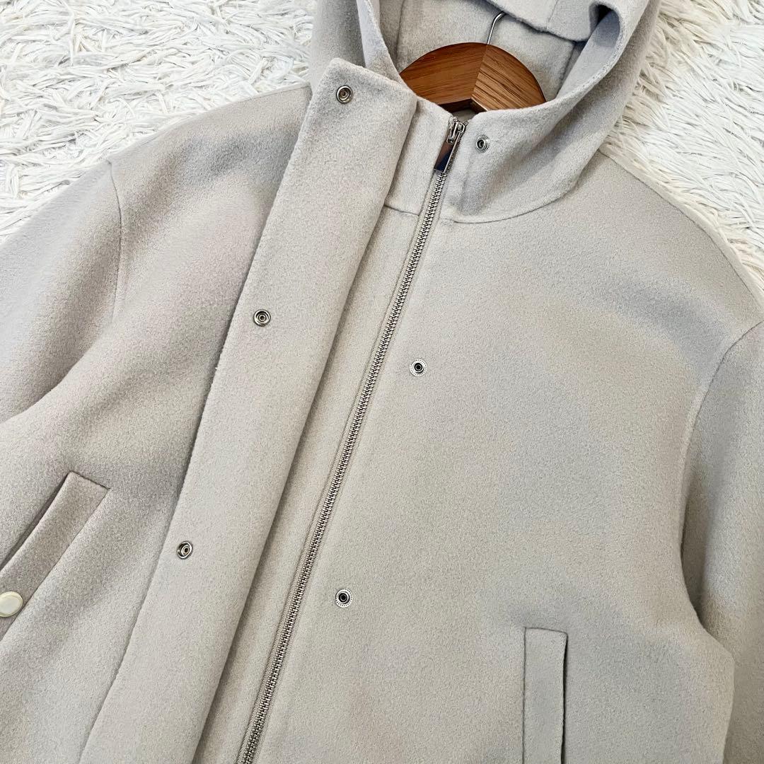 ✨美品✨セオリー　23AW ダブルフェイスウールコート　カシミヤ混　グレー