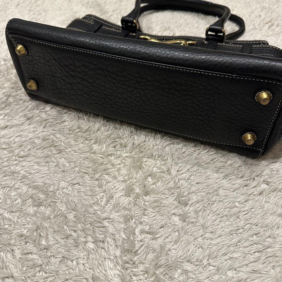 COACH コーチ　バッグ　ハンドバッグ　タッセル　フリンジ　金具　レザー