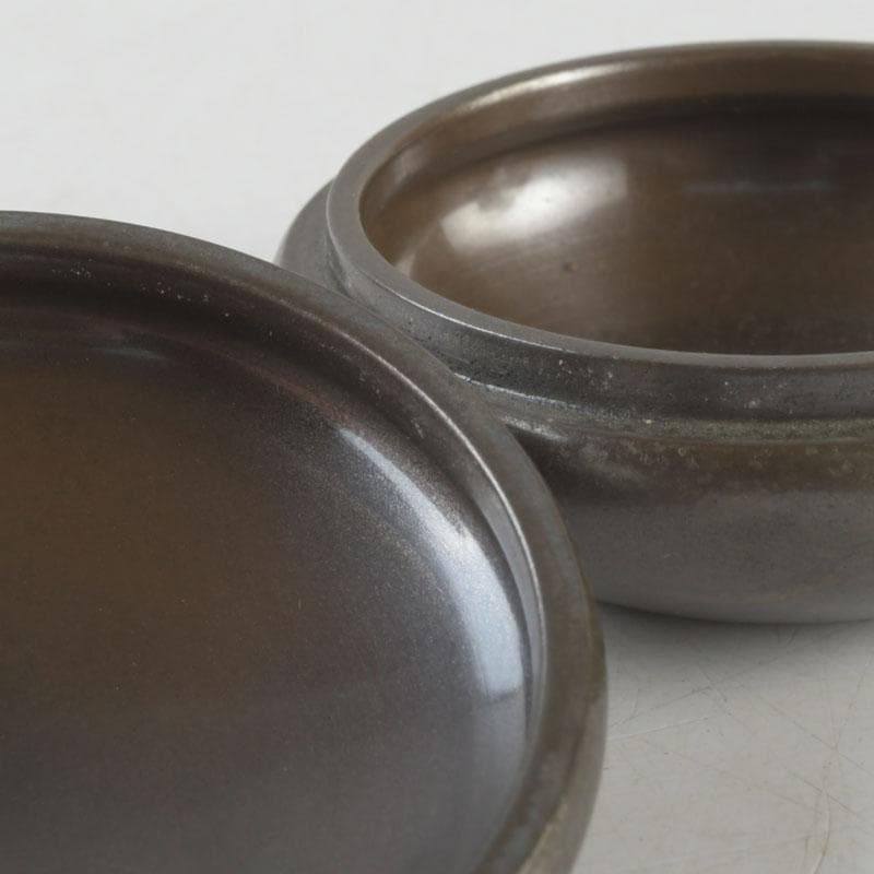 茶道具　真燁作　朧銀　かぶら香合　共箱　V　9262