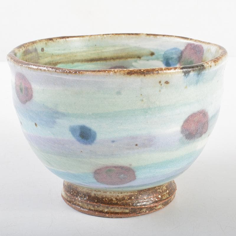 茶道具　河井寛次郎作　糖白釉　花碗　仕覆付　共箱　M　R5806