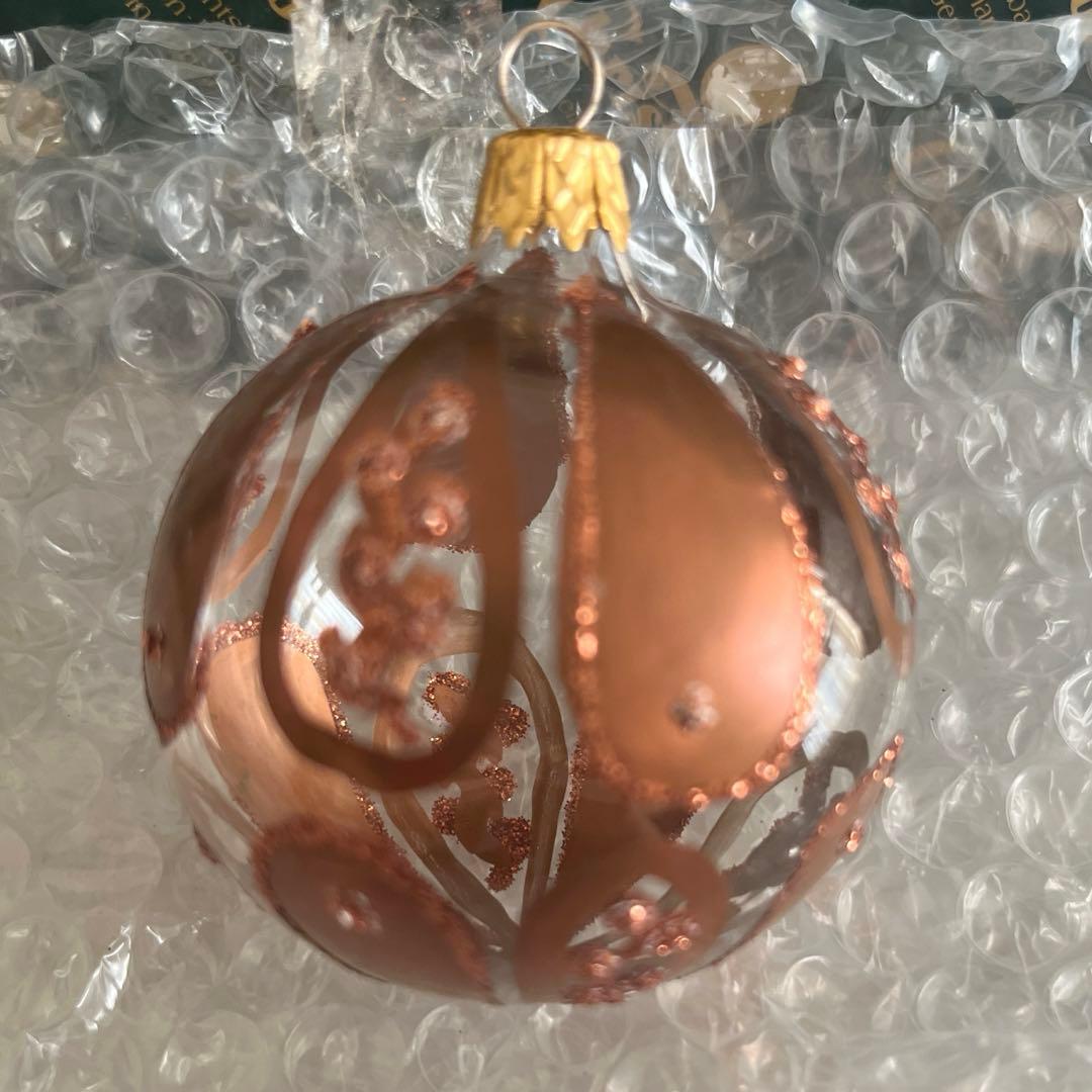 ボヘミアングラス　クリスマスツリーボール6個　代官山クリスマスカンパニー