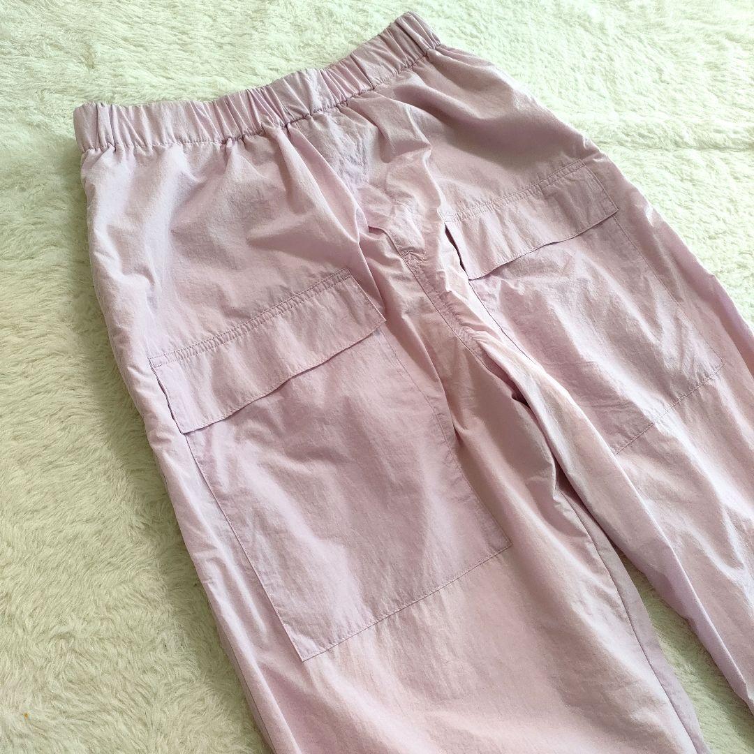 TICCAピンク カーゴパンツ ゴムウエスト サイドポケット付きフリー