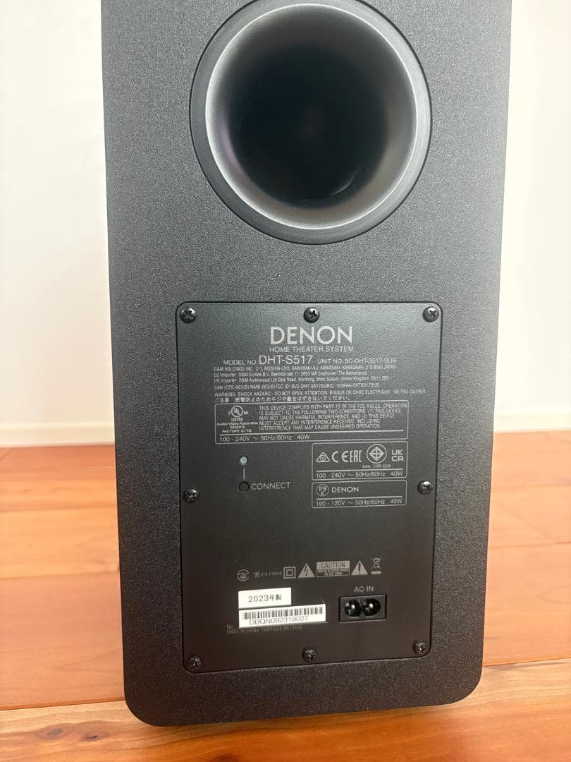 ①　DENON デノン　DHT-S517　サウンドバー・サブウーファー　①/②