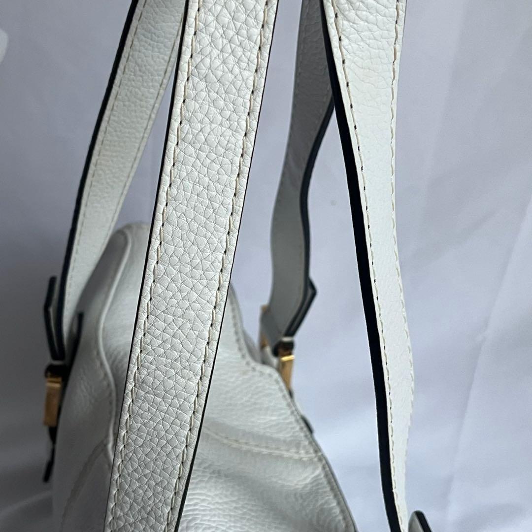 ✨極美品✨　LOEWE アナグラム　トートバッグ　白　ホワイト　レザー　y2k