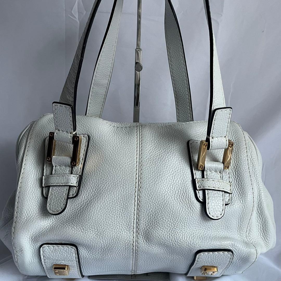 ✨極美品✨　LOEWE アナグラム　トートバッグ　白　ホワイト　レザー　y2k