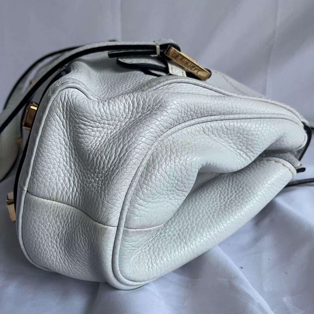 ✨極美品✨　LOEWE アナグラム　トートバッグ　白　ホワイト　レザー　y2k