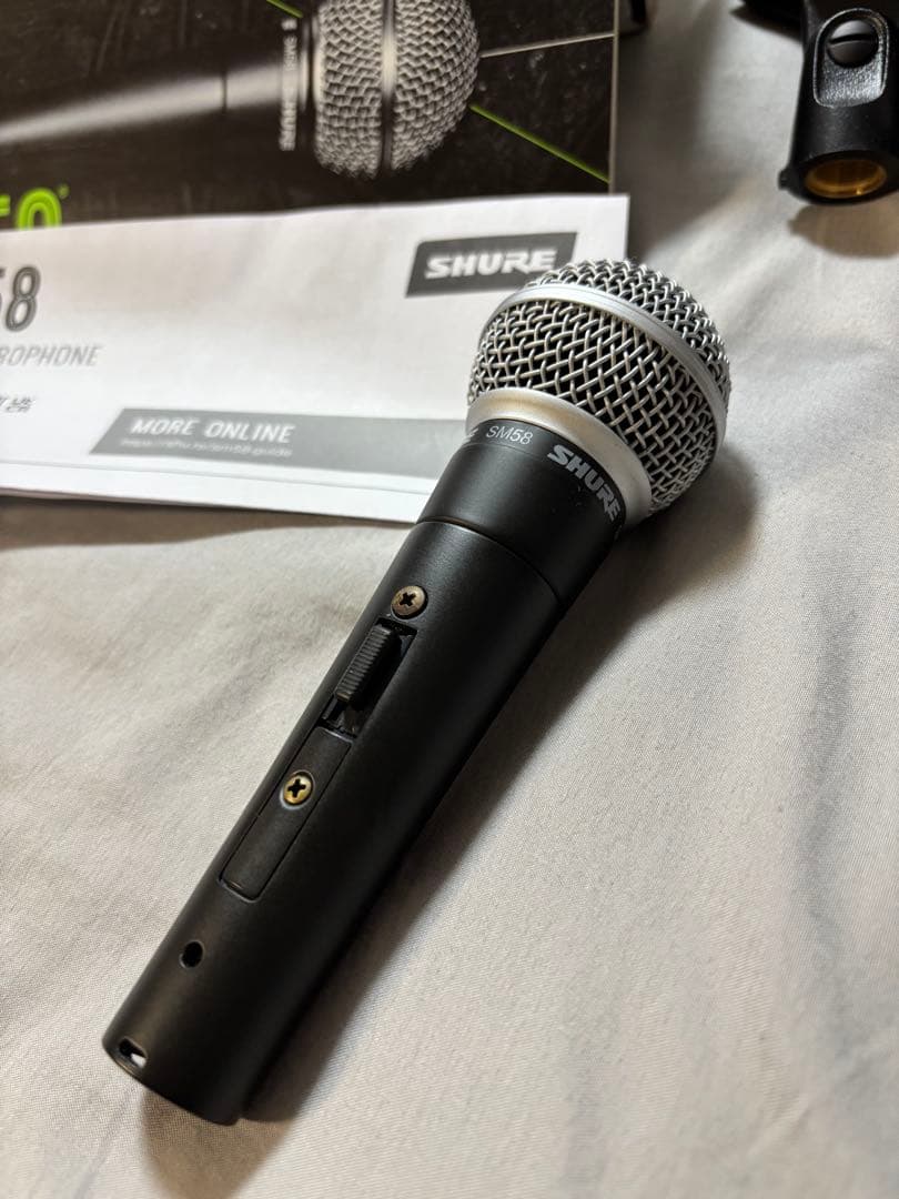SHURE SM58-Sダイナミックマイク＋マイクケーブル