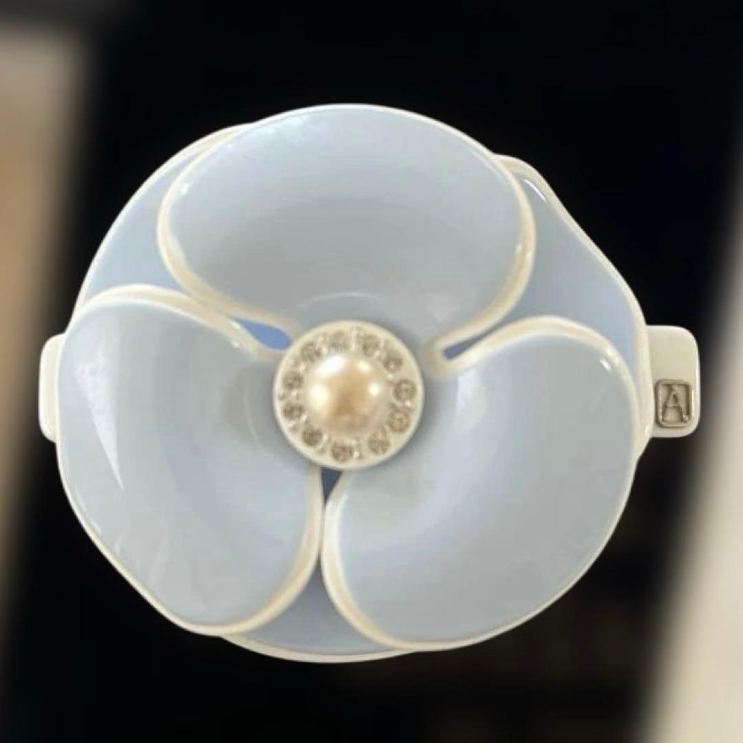 宇*な様 アレクサンドルドゥパリ　カメリア　パール　バレッタ