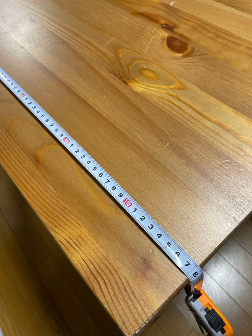 IKEA 無垢　パイン材　ダイニングテーブル