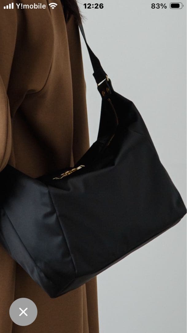 最終お値下げ☆russet clouds nylon スリングバッグ ブラック