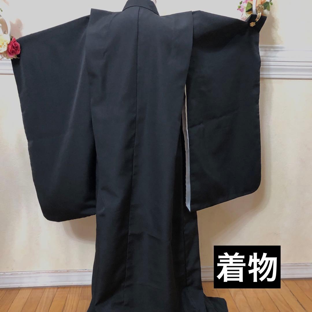 七五三 五歳‼️黒地にクリーム系 鷹 金箔金彩‼️完全フルセット‼️家から揃え無し