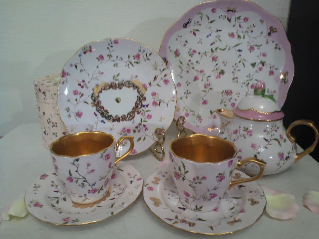 ポーセラーツ１点物！アフタヌーンティーセット