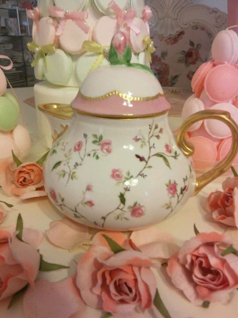 ポーセラーツ１点物！アフタヌーンティーセット