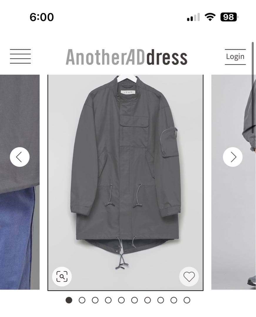 BAL　COTTON NYLON FISTTAIL COAT