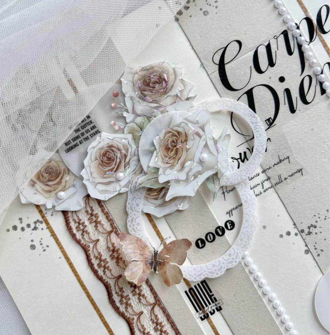 新品　薔薇故事シリーズ　PETマスキングテープ　マステ　5m