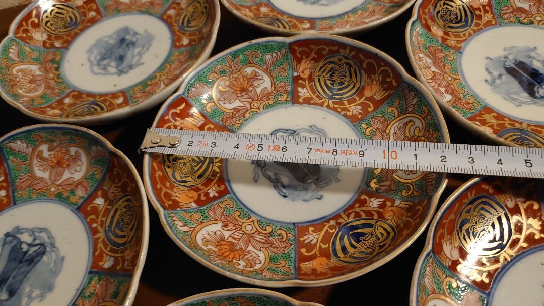 伊万里　古伊万里 　大聖寺伊万里 　 輪華皿 　 明治 　10客