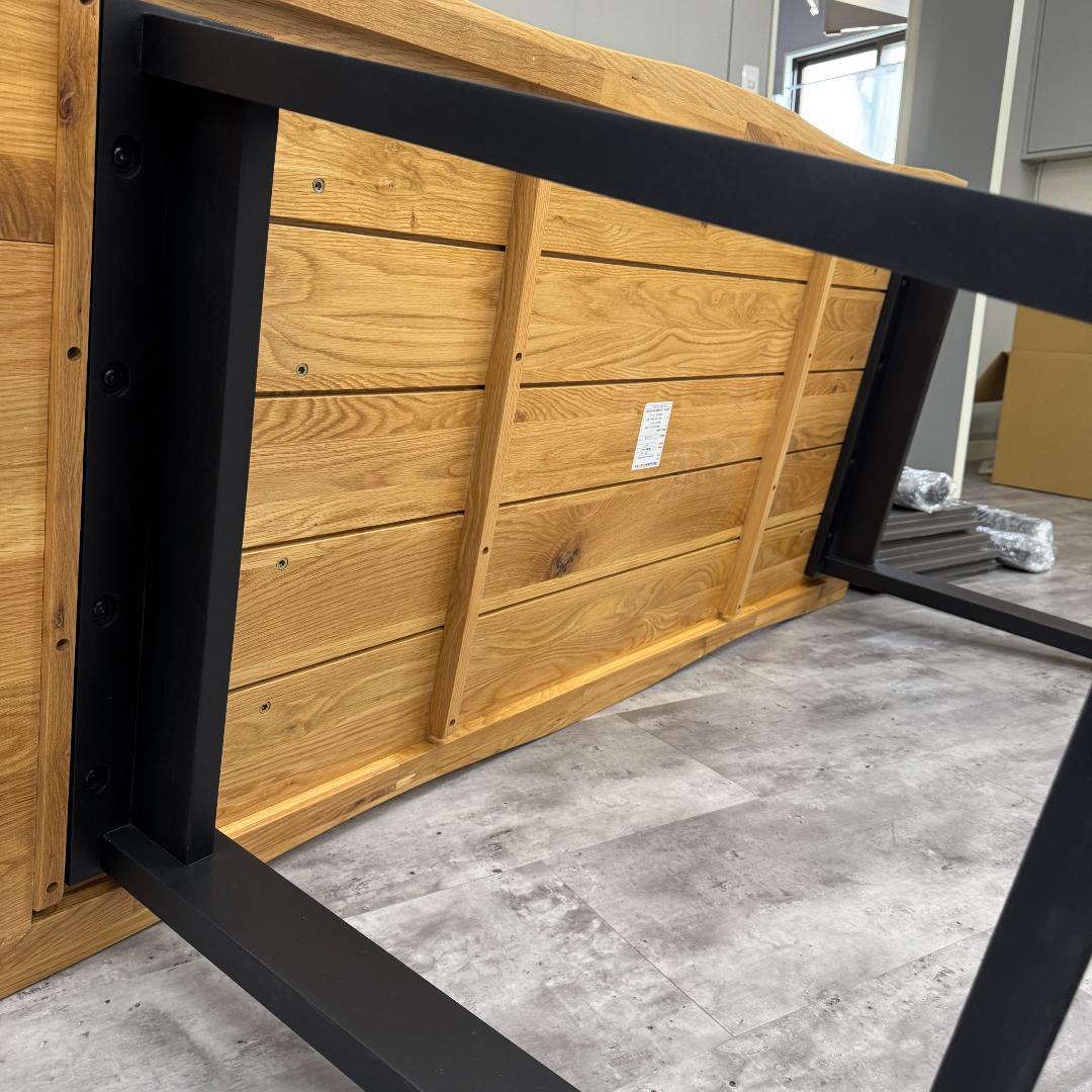 大阪市引取 オーク材 一枚板 無垢 天然木 幅180 ダイニング パソコン 学習