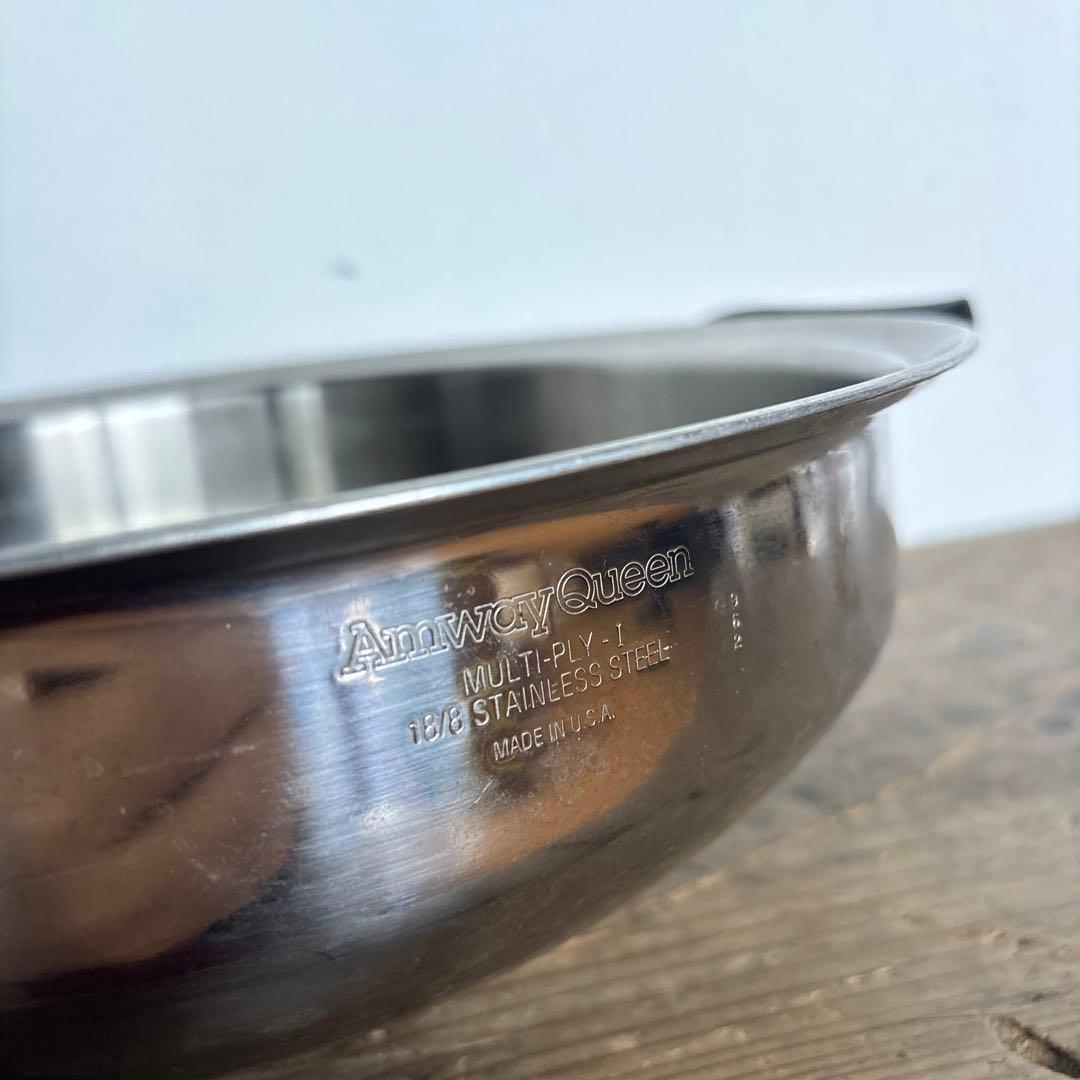 amway ウォック 鍋 ステンレス 多重 無水 アムウェイ 中華鍋 クイーン