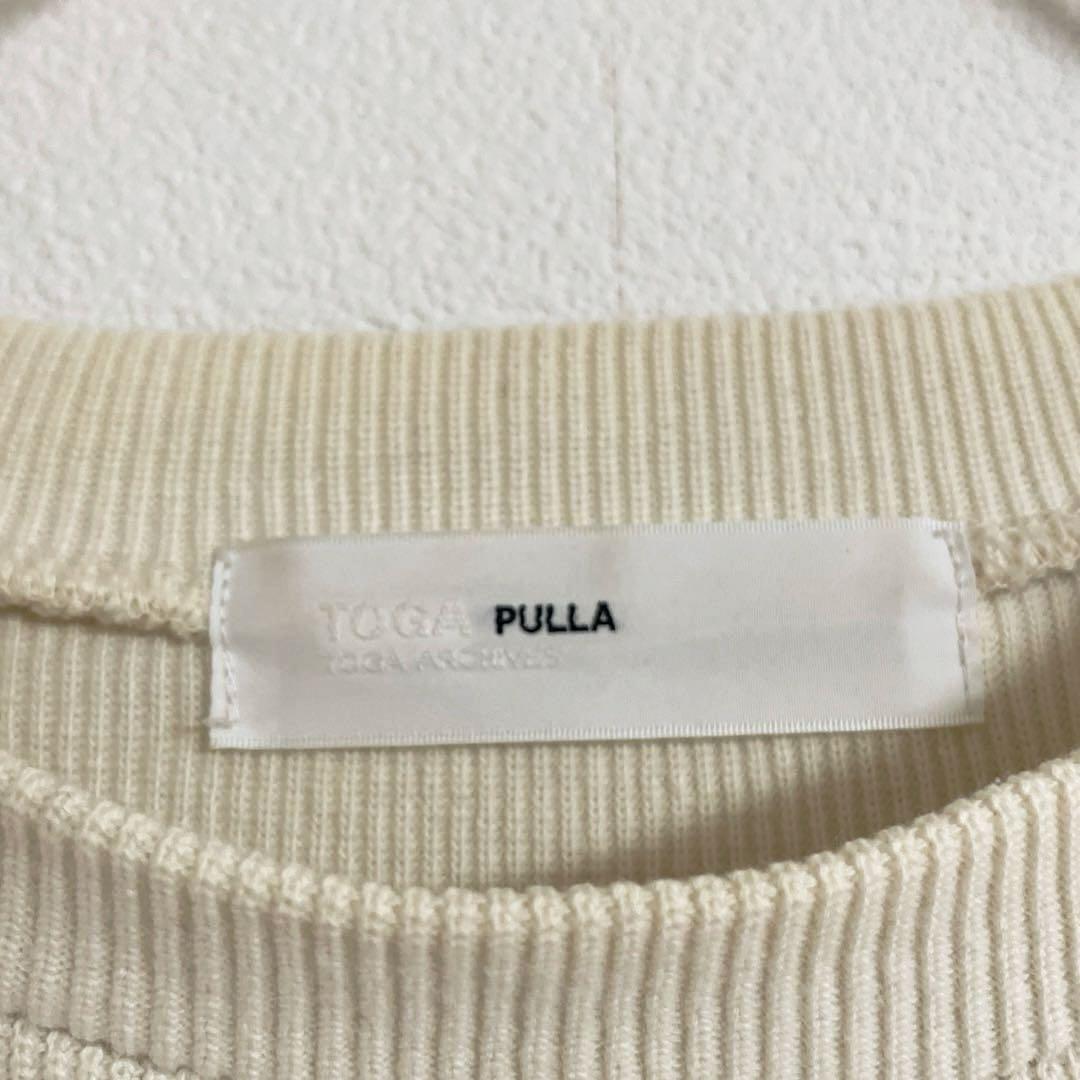 ◆美品◆ TOGA PULLA トーガプルラ クルーネックトップス　アイボリー