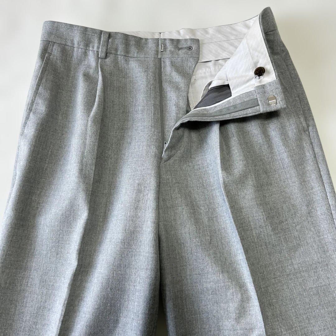 美品 20万 アクアスキュータム 日本製 フランネルウール シングルスーツA5