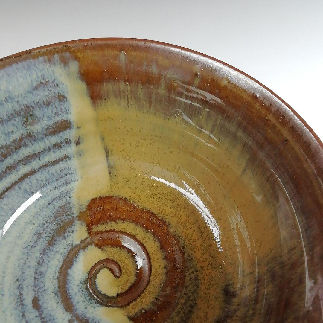 Ｔ５９５　茶碗　『高取焼』『掛分釉　茶碗』『亀井味楽 造』　共箱　抹茶碗　茶道具