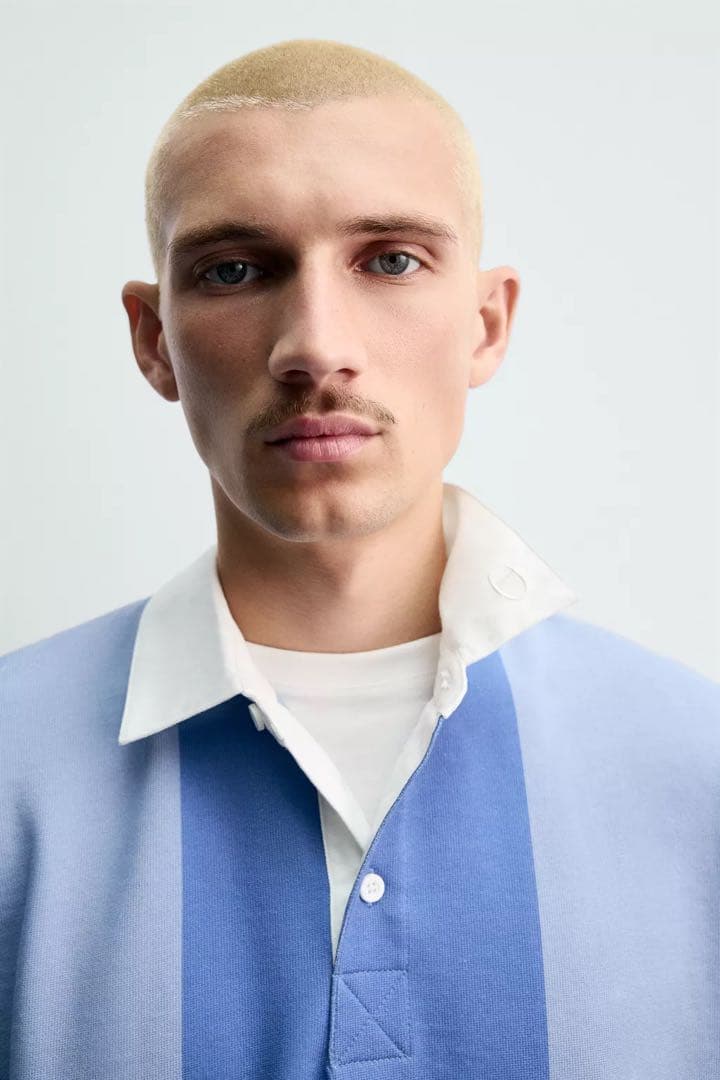 カラーブロックポロシャツ　ZARA x Champion