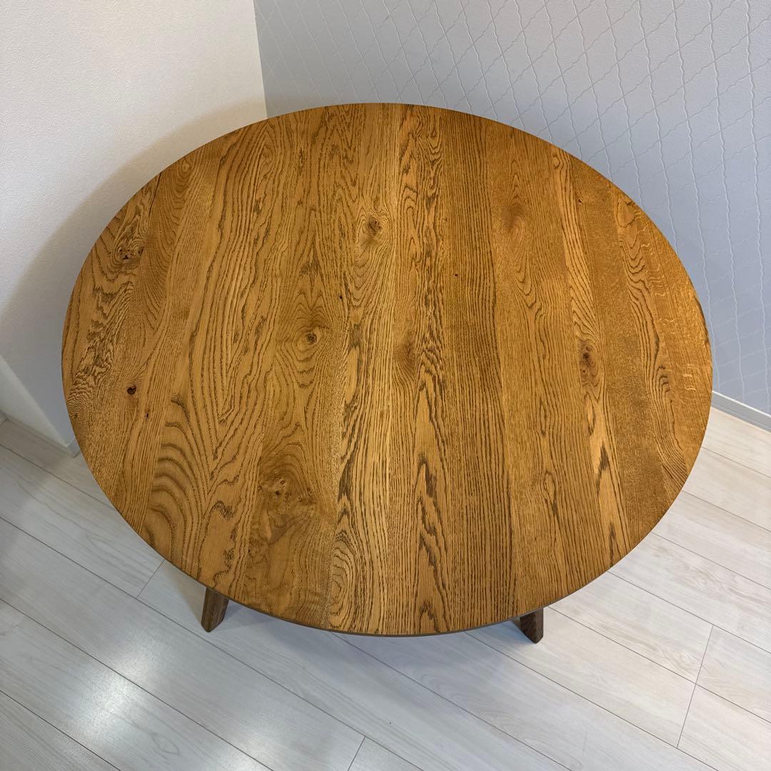 【unico】シート付ウニコ ADDAY(アディ)ダイニングテーブル Φ1100