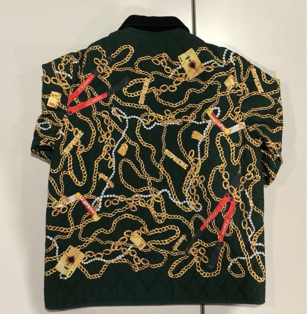M*N様 極美品Supreme チェーン柄襟コーデュロイ　キルティングジャケット