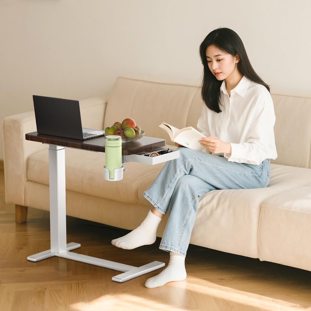 【新品】昇降式ベッドPCテーブル 介護用 高さ調整可能