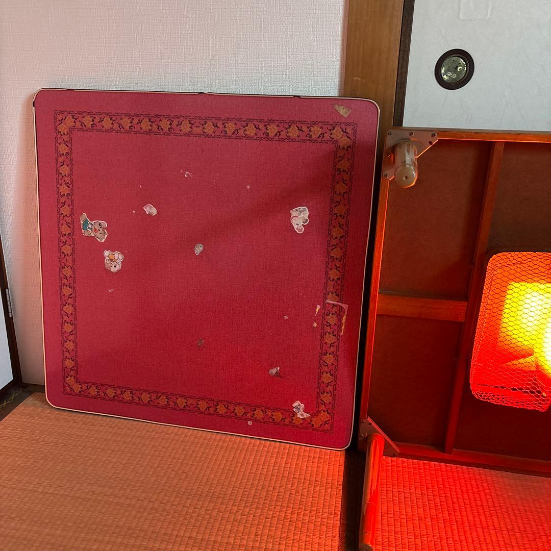 希少！ダイエー家電アンティーク　赤外線健康コタツ　木製座卓昭和家電　ホームコタツ