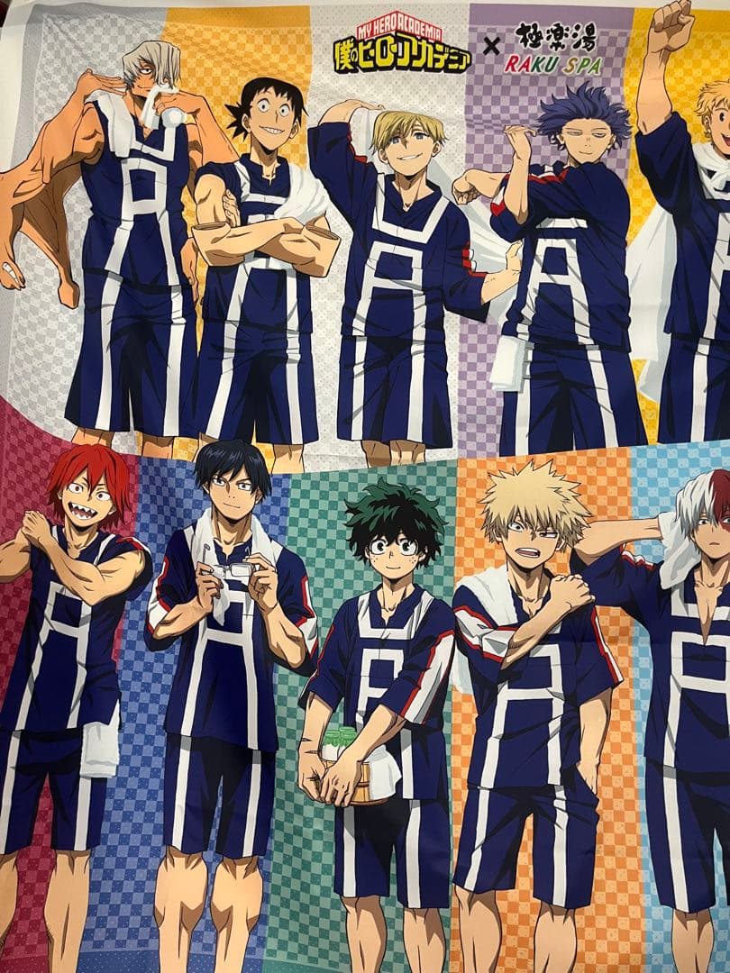 【当選品】ヒロアカ　極楽湯　タペストリー　のぼり　爆豪勝己　緑谷出久　轟焦凍　他