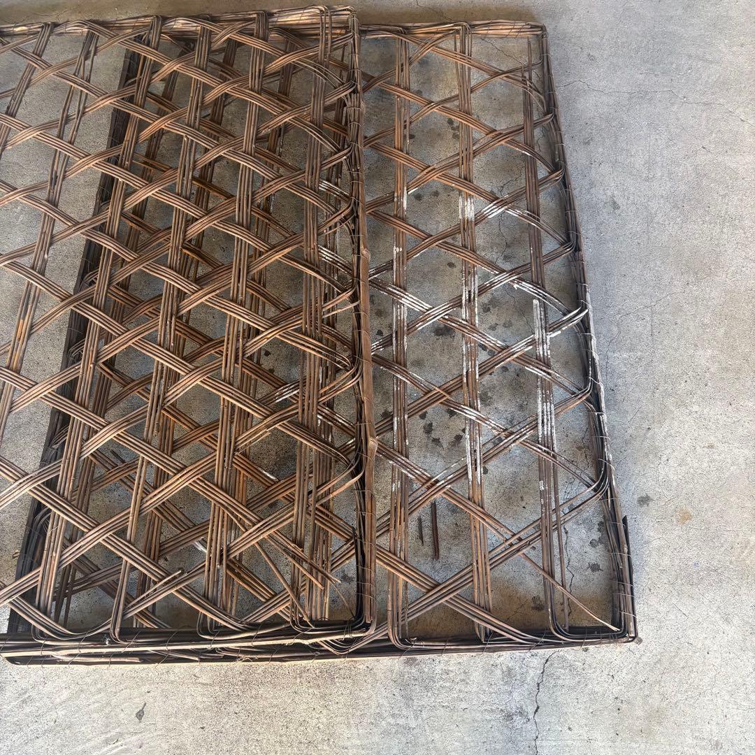 【希少】養蚕用の籠 2枚セット アンティーク レトロ