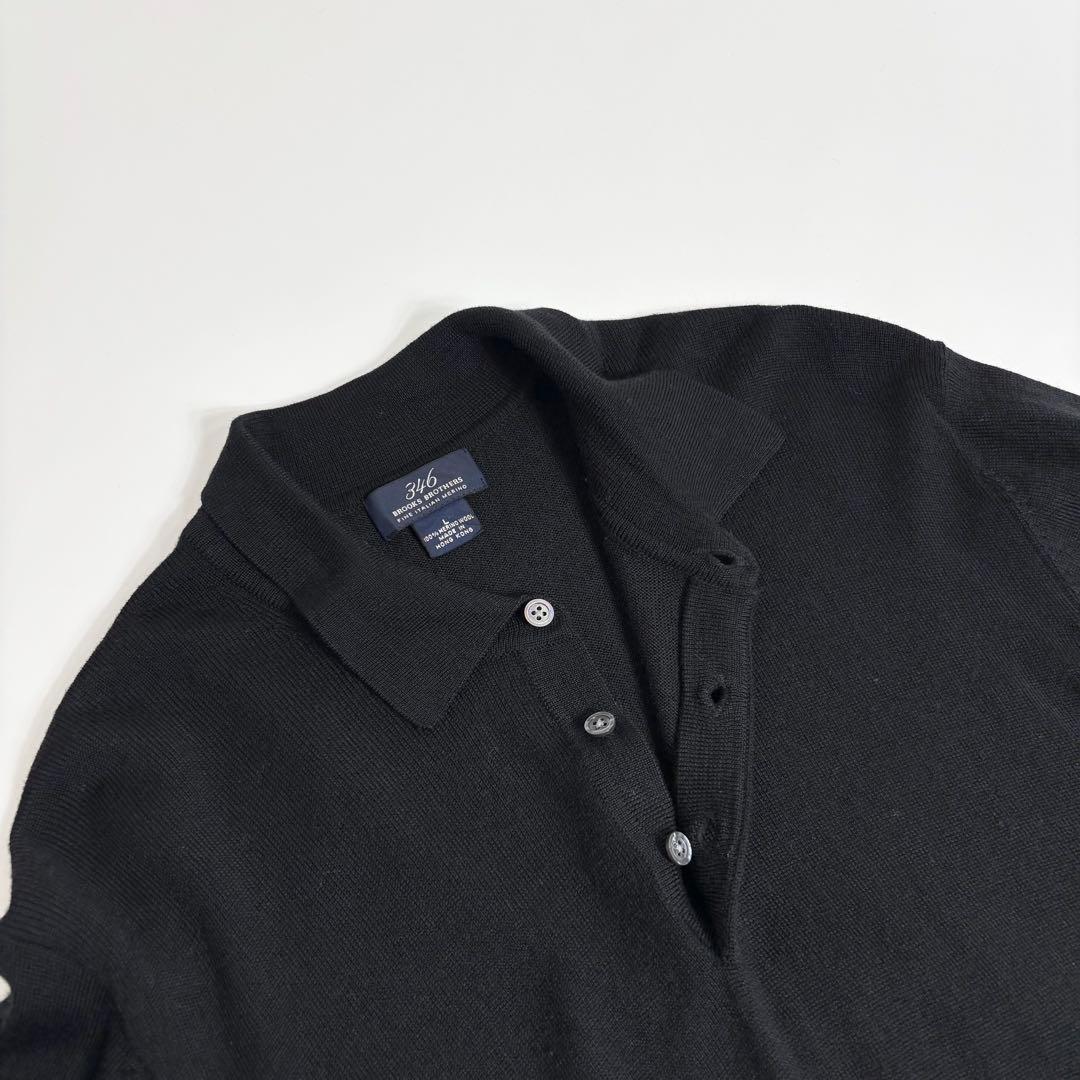 BROOKS BROTHERS ハイゲージ ニットポロ セーター メリノウール