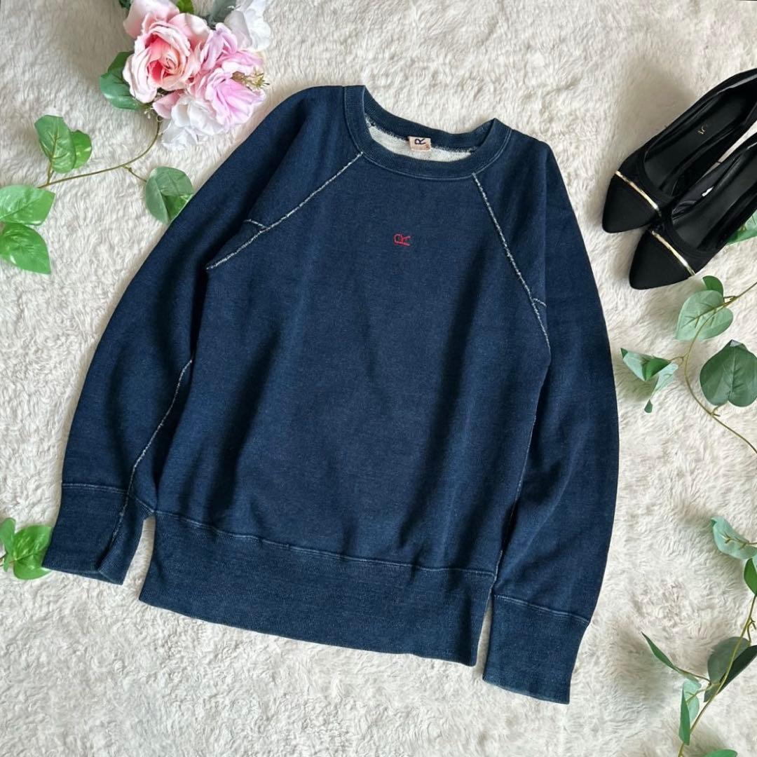 極美品☆45R 45rpm Indigo L/S スウェット R刺繍 2
