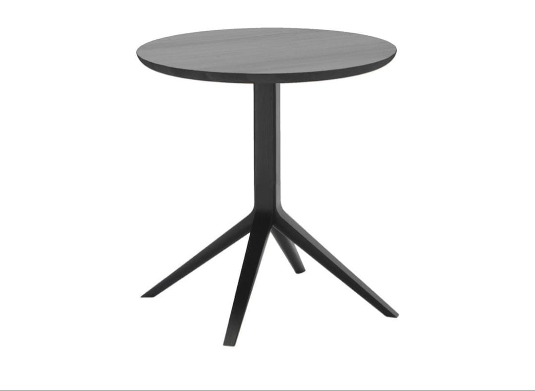 カリモク　円形テーブル　ブラック