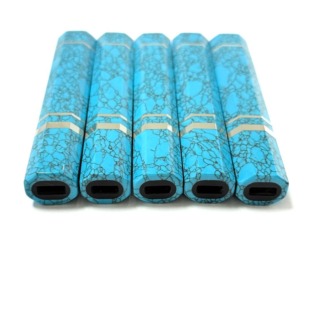 5本セット 三段銀巻 柳刃300 ターコイズ八角柄 柳刃尺 包丁の柄 トルコ石