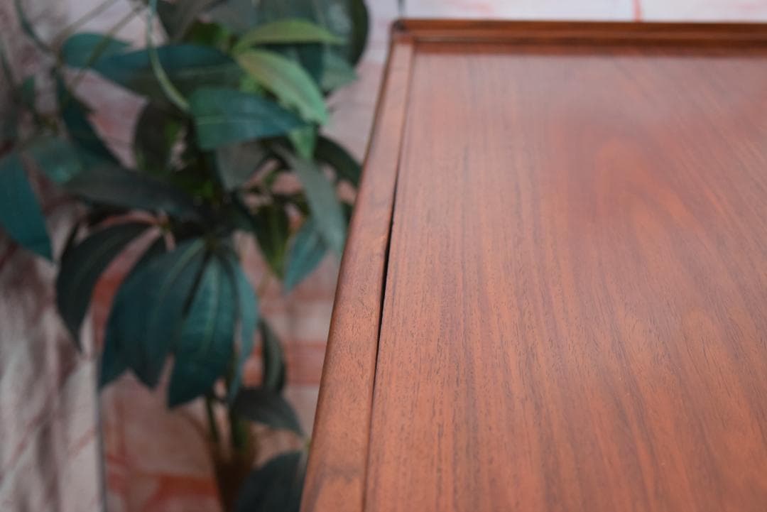 中澤唐木(大阪唐木) 総紫檀 茶棚 梅鶯紋 日本伝統工芸士 伊藤晁次 作