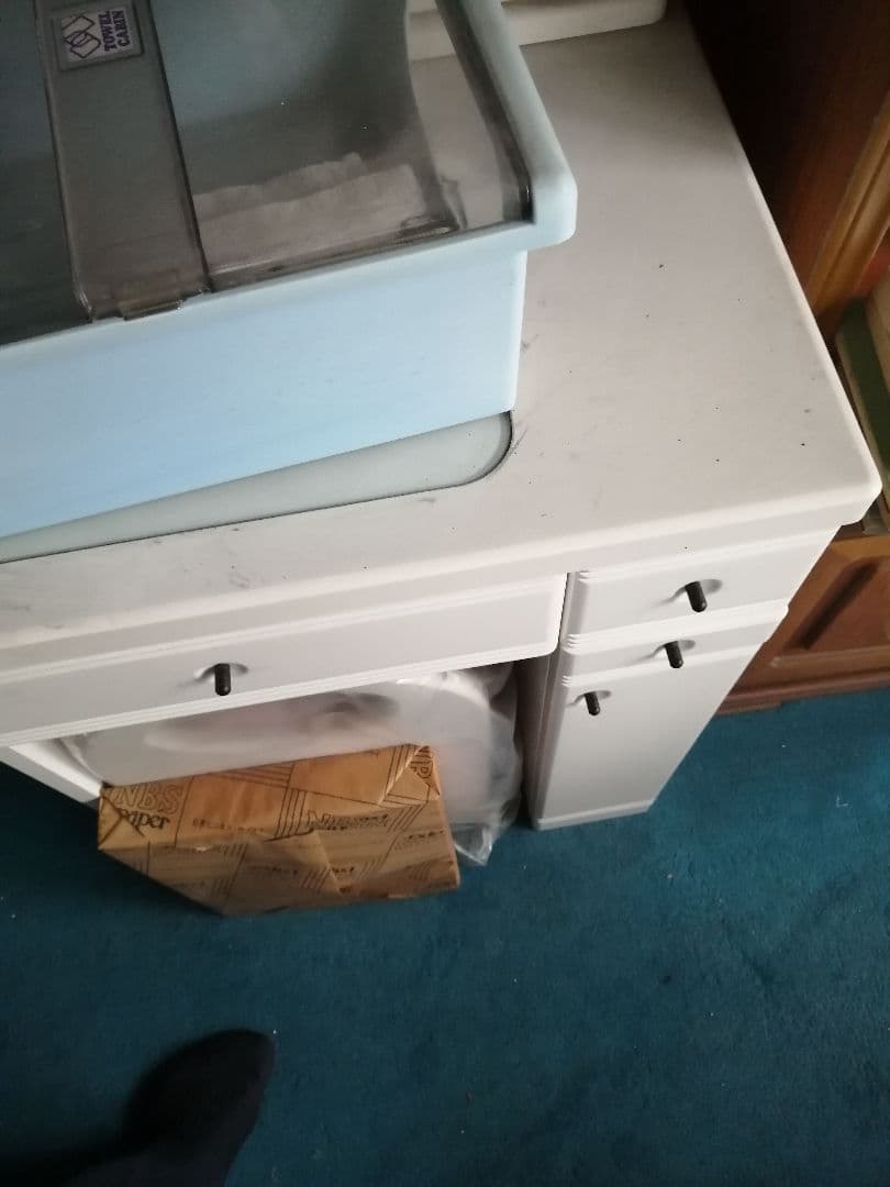 W‼️引取限定ホワイト ドレッサー・鏡台 楕円形ミラードレッサー鏡台