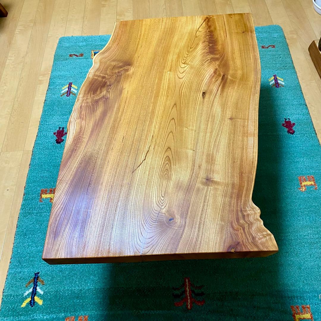 【週末セール】一枚板　欅　天然木　テーブル 無垢　けやき　103