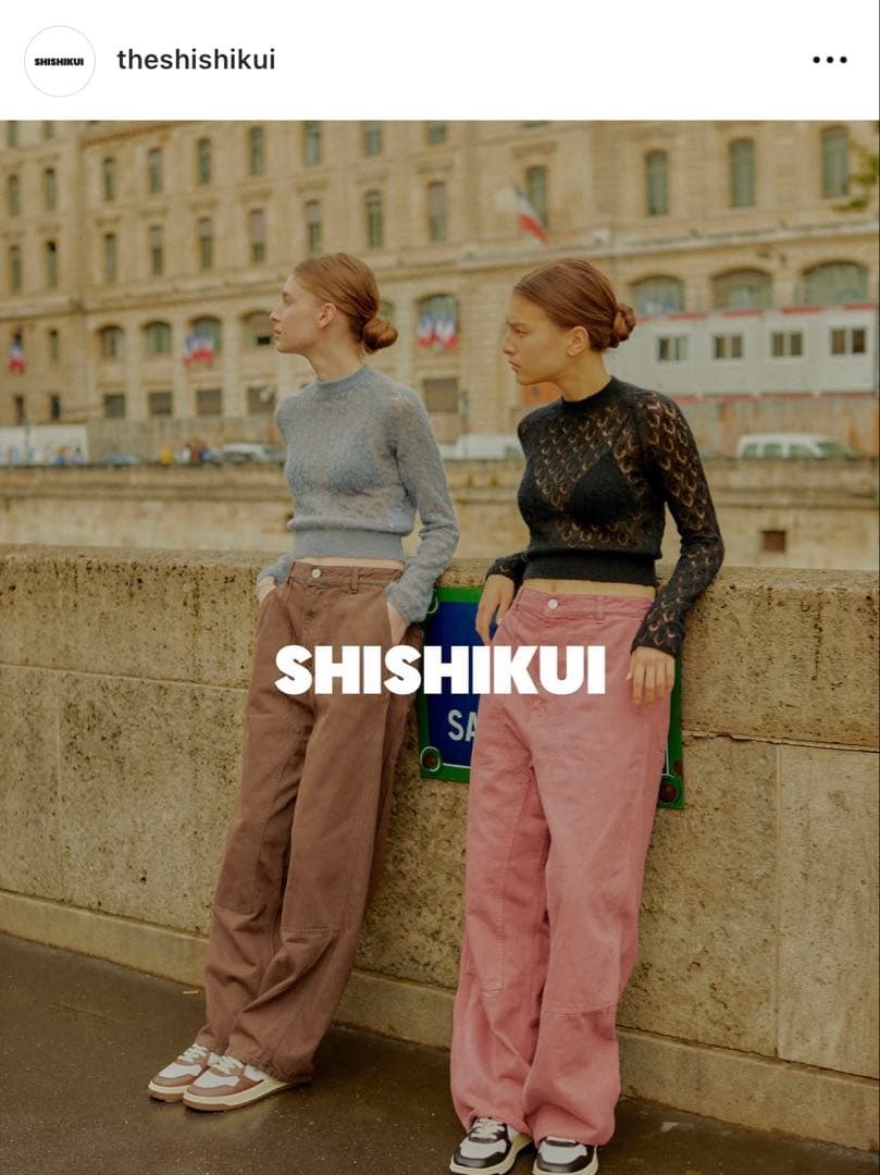 THE SHISHIKUI ペインターパンツ　ダークピンク　36 裾上げ済み