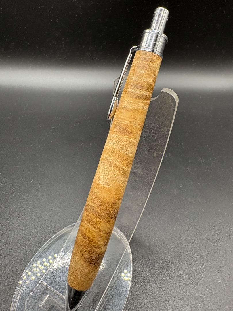 506極上　マーブルウッド　瘤杢　木軸シャーペン　ボールペン