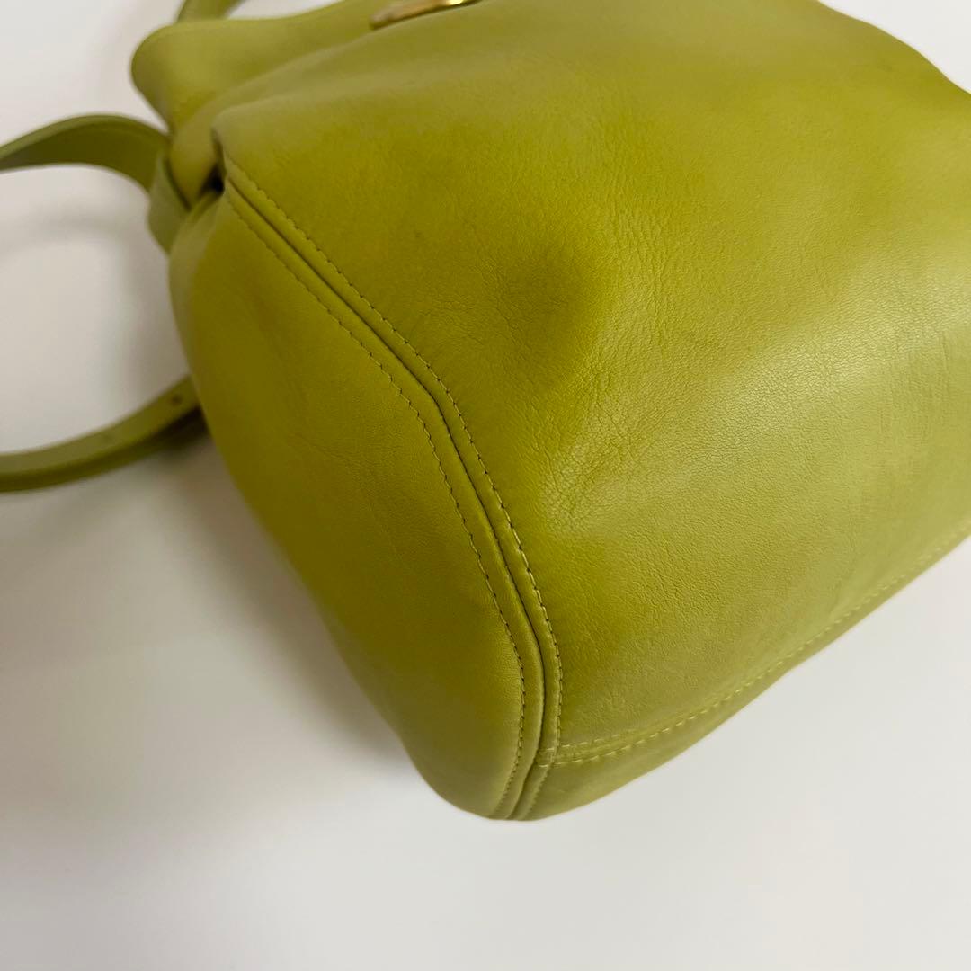 Vintage Coach Bucket Bag Green USA製
