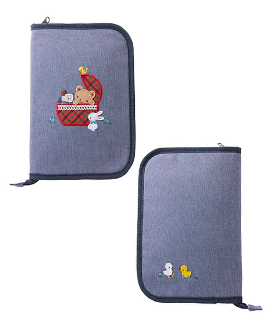 【新品未使用】familiarファミリア 母子手帳ケース デニム 002