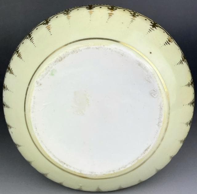【希少】 オールドニッポン 20.3㎝ 水連図 両耳花瓶 金盛り 緑 グリーン